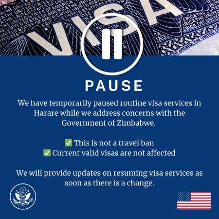 Harare: La délivrance des visas US suspendus à l’ambassade