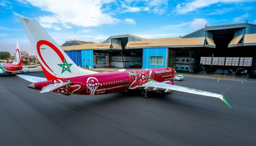 CAN 2025 : la RAM présente un avion aux couleurs du tournoi