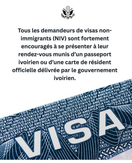 Visas USA : nouvelles règles pour les Ivoiriens dès 2026
