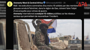 Mali: Amnesty dénonce des « crimes de guerre » après l’exécution de soldats « hors de combat »