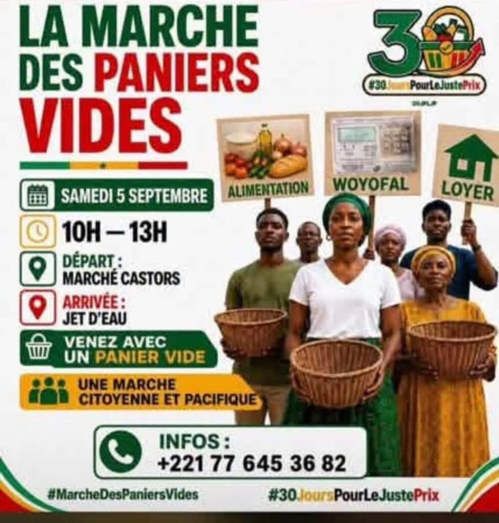 Sénégal : une marche des « paniers vides » prévue samedi à Dakar